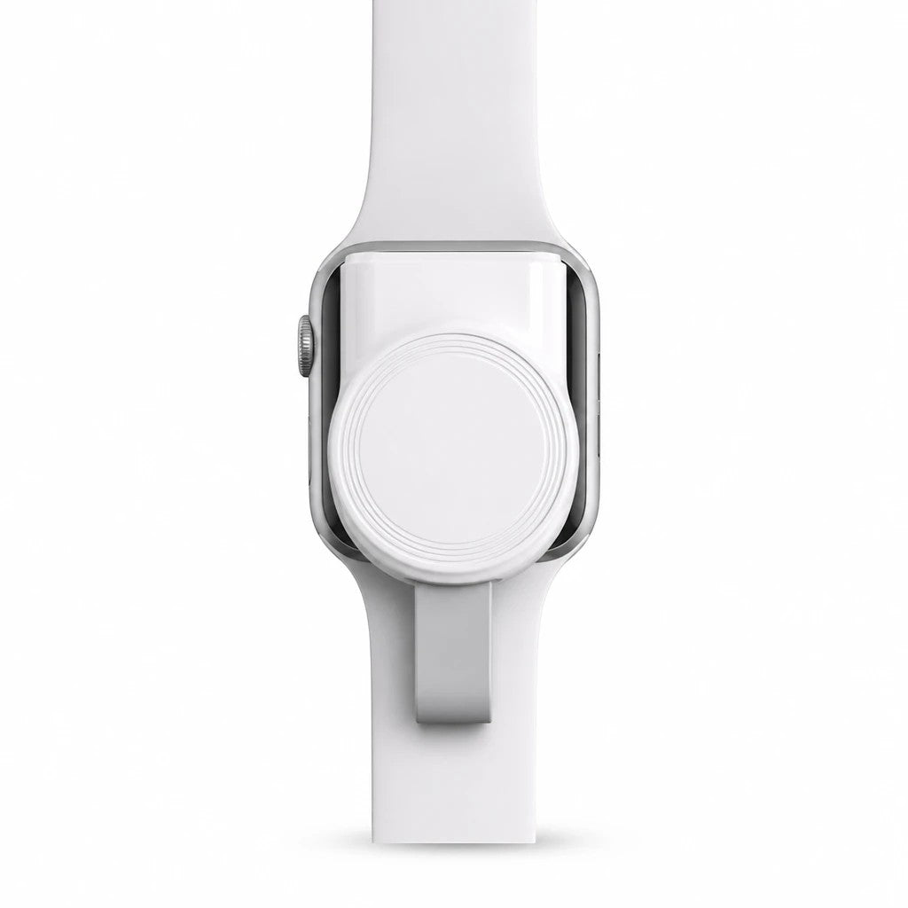 Chargeur de montre connectée portable Zénithia blanc compact pour voyage